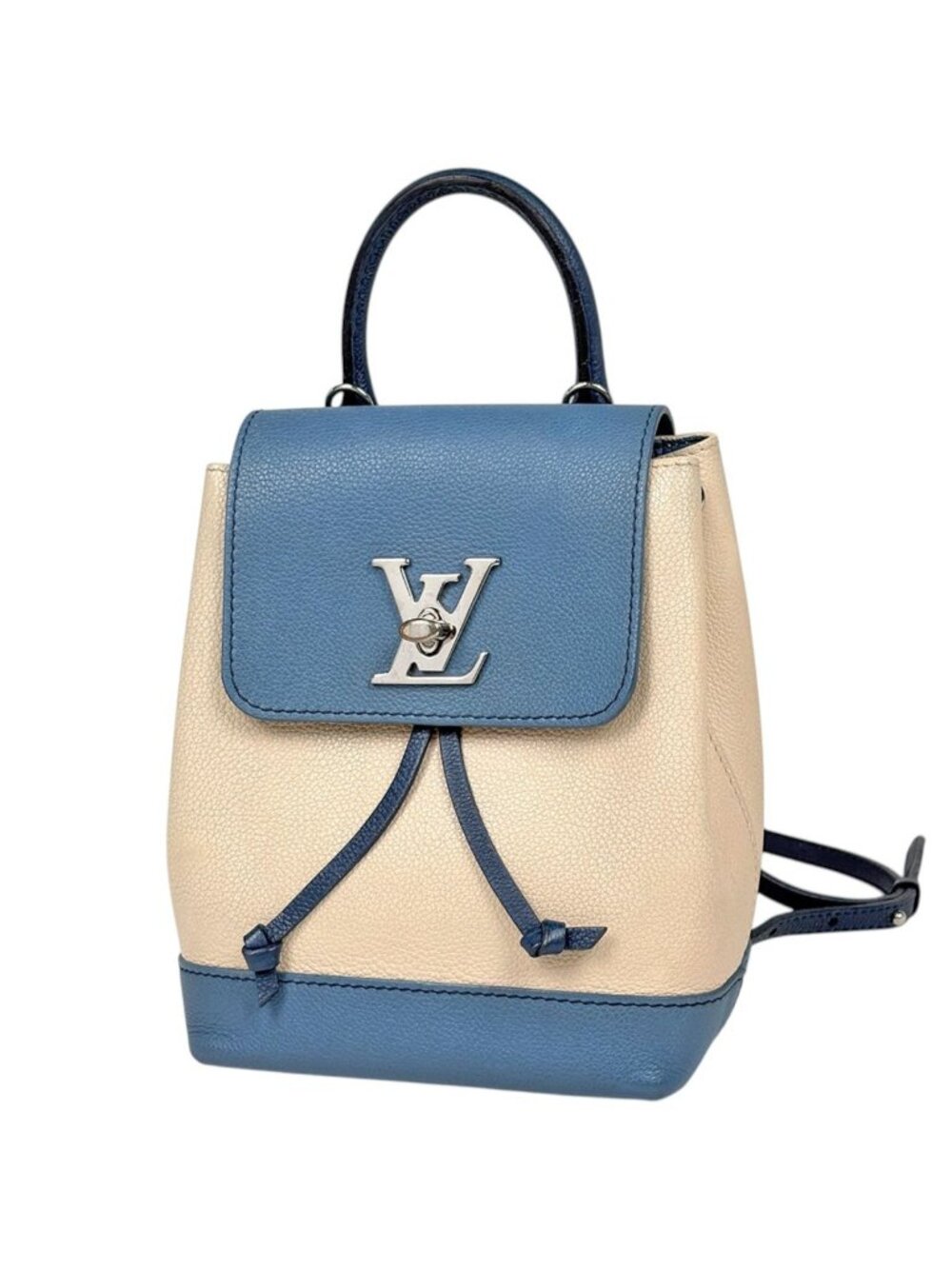 Louis Vuitton Lockme Backpack Mini Leather Blue Jean